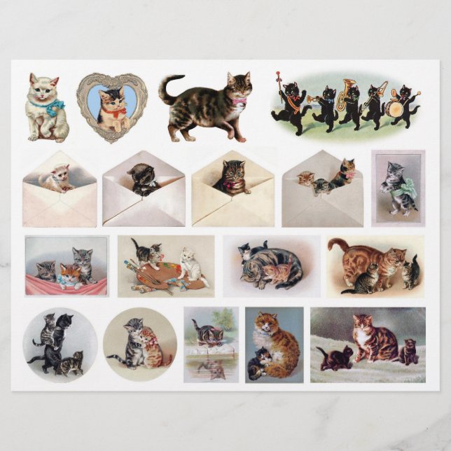 Bonito Cat Ephemera por Helena Maguire (1860-1909) (Frente)