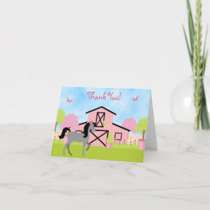 Bonito Cavalo de Barn Obrigado Cartões