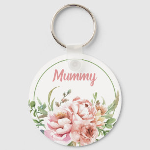 Bonito Chaveiro Personalizado Floral Para Mamãe