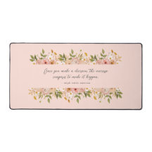 Bonito citação pessoal floral boêmica rosa