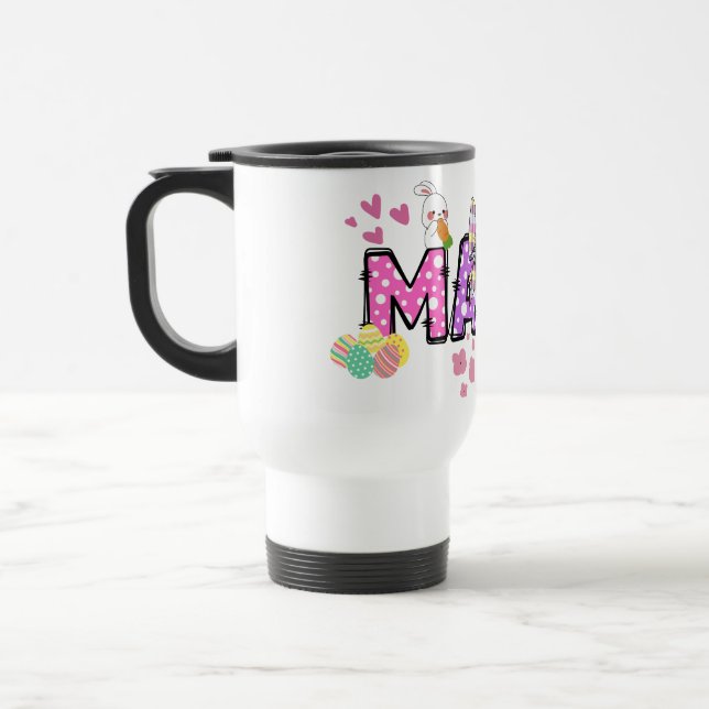 Bonito coelho felz pascoa mama caneca de presente  (Esquerda)