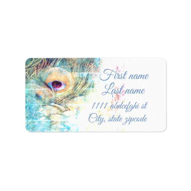 Bonito como etiqueta de endereço de pavão (Frente)