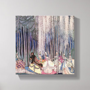 Bonito conto de fadas Princesa Canvas Wall Art