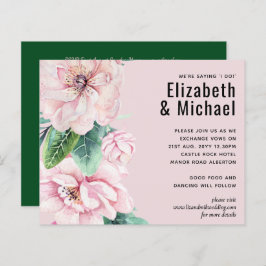 Bonito cor-de-rosa Verde Floral deixa orçamento de