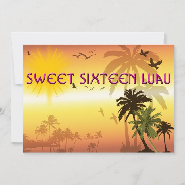Bonito, Doze Anos, Convite para Luau Havaiano (Frente)