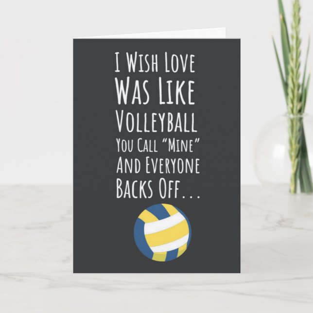 Bonito e Engraçado Cartões de Voleibol Festa Humor (Frente)