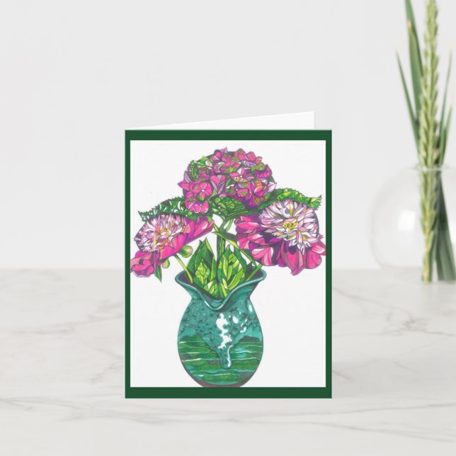 Bonito em Cartão de Nota Dobrado Rosa (Frente)