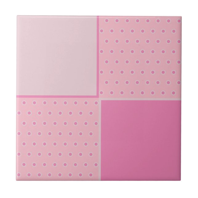 Bonito em pinks spots e quadrados azulejo (Frente)