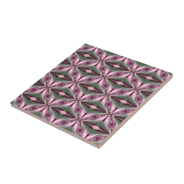 Bonito em Rosa e Verde Bloco de Cor Esticado  (Lateral)