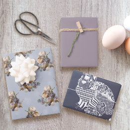 Bonito em saudações de Páscoa Floral Roxo