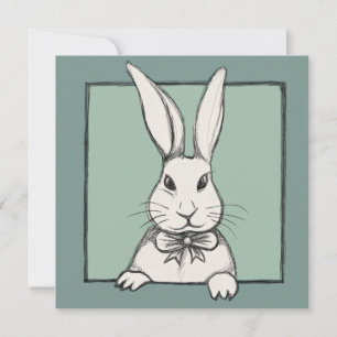 Bonito Engraçado Felz pascoa de Vintage Bunny Pers