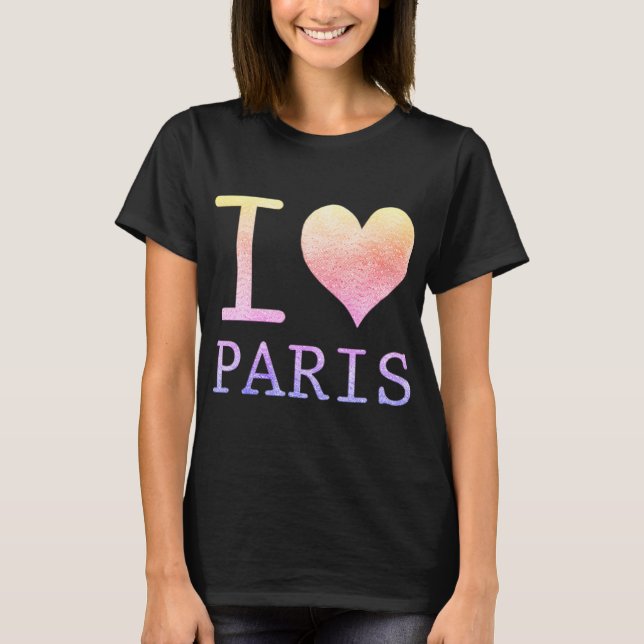 Bonito Eu Adoro Camisa T Paris (Frente)