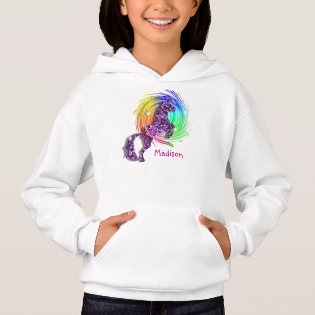 Bonito Fantasy Rainbow Unicorn Personalizado (Frente)