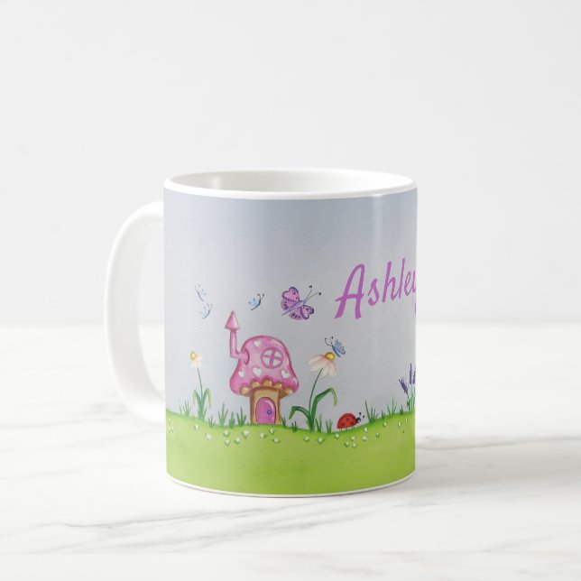 Bonito ferramentas rosa em uma caneca personalizad (Frente Esquerda)