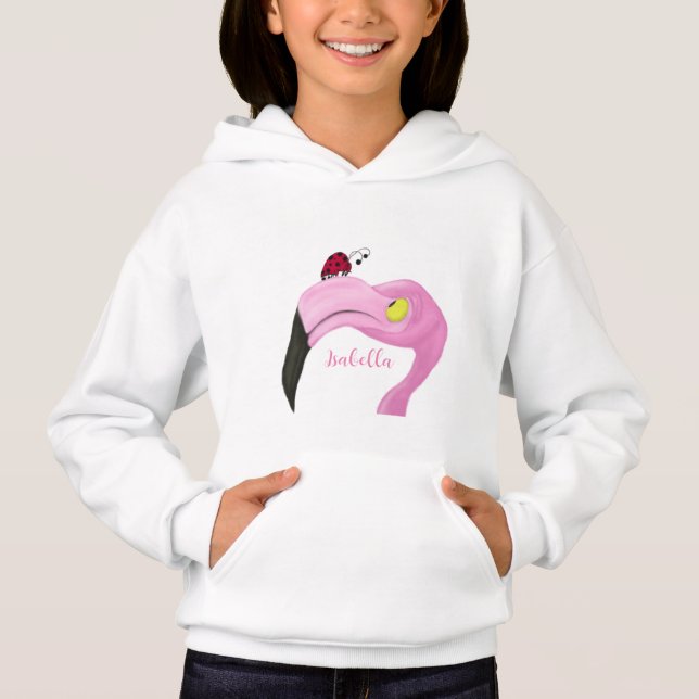 Bonito Flamingo Hoodie Rosa (Frente)
