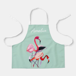 Bonito flamingo rosa em azul