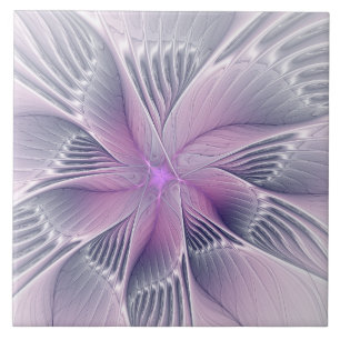 Bonito Flor Rosa Moderna Abstrato de Arte Fractal