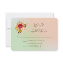 Bonito Floral de Flores Selvagens de Aquarela RSVP