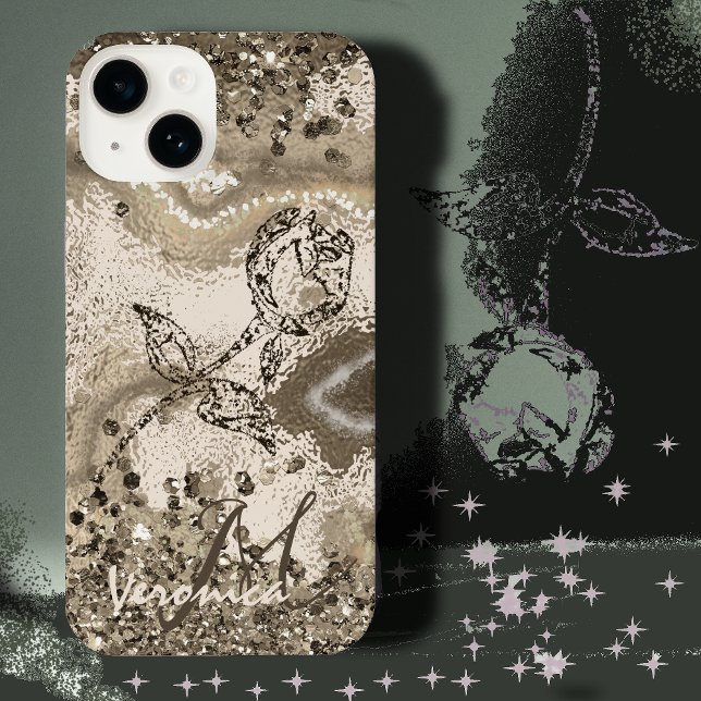 Bonito Girly Elegant (Mocha Marble Phone case)