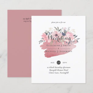 Bonito Girly Rosegold Floral Glam Wedding