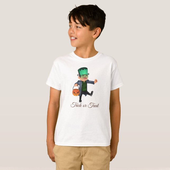 Bonito Halloween Frankenstein Costume | Camiseta (Frente Completa)