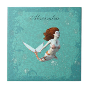 Bonito Koi Mermaid Nadando Submarino