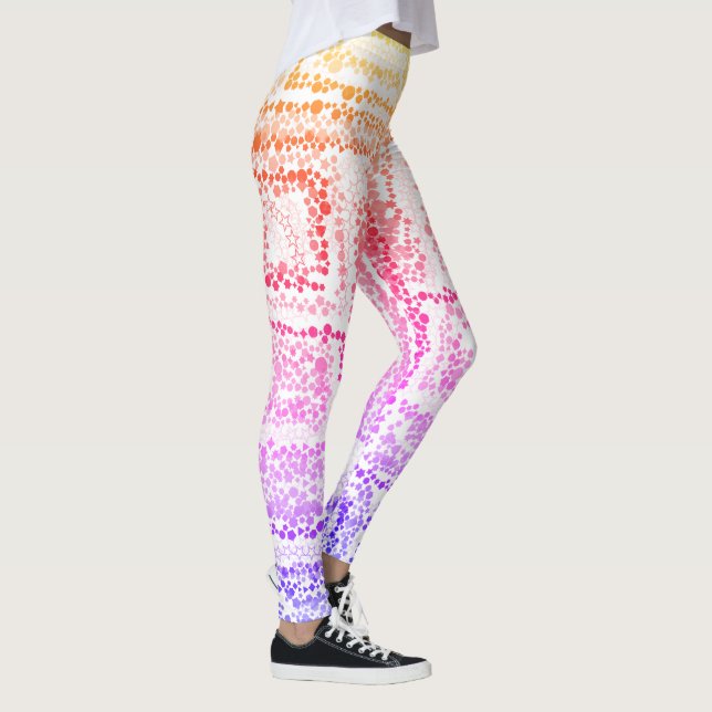 Bonito Leggings cor-de-rosa-amarelo (Direita)
