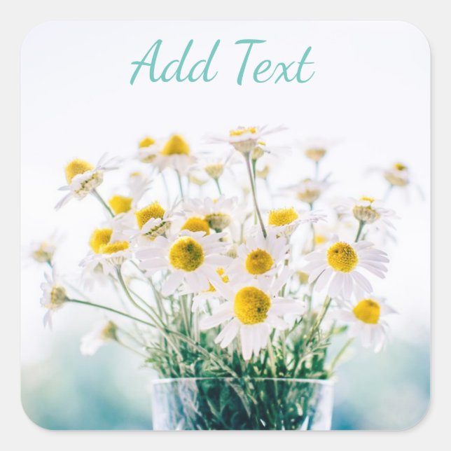 Bonito margaridas nos adesivos personalizados do V (Frente)