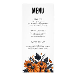 Bonito Menu de Casamento Pumpkins