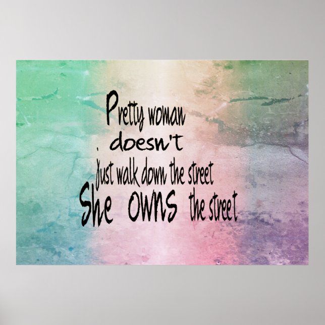 Bonito mulher Poster (Frente)