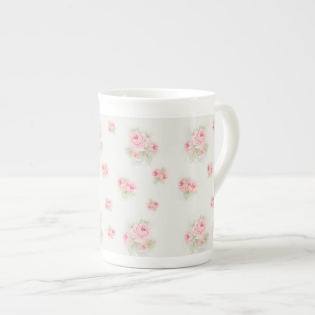 Bonito na caneca de café cor-de-rosa (Frente Esquerda)