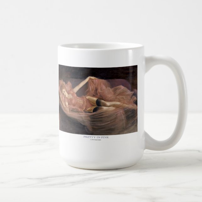 "BONITO "na caneca de café COR-DE-ROSA da menina (Direita)