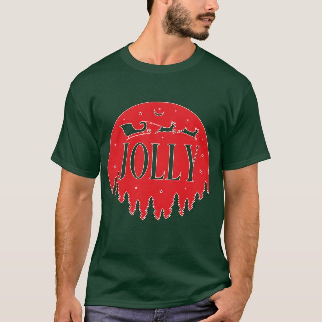 Bonito Natal Jolly camisa natalícia camisa frito (Frente)