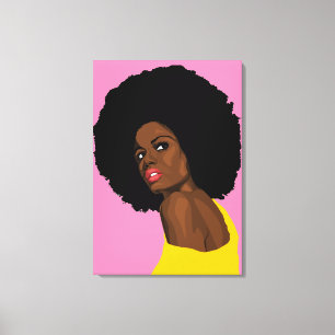 BONITO NEGRA AFRO IMPRESSÃO NA CANVAS ESTICADA