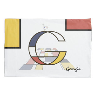 Bonito Neoplasticismo Monograma de Arte. Letra G