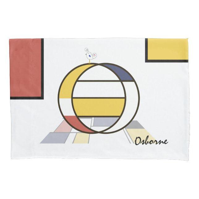 Bonito Neoplasticismo Monograma de Arte. Letra O (Frente)