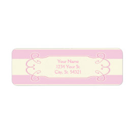 Bonito no Chá de fraldas rosa, etiquetas de endere