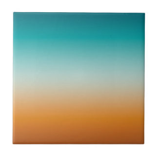 Bonito Ombre Laranja Solarino e Gradação Azul Teal
