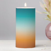Bonito Ombre Laranja Solarino e Gradação Azul Teal