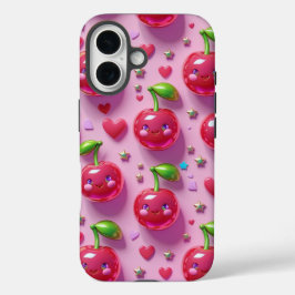 "Bonito padrão de cereja kawaii para a capa de tel