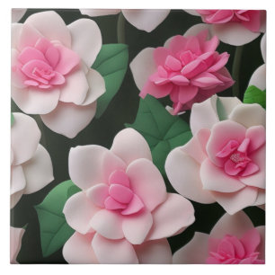 Bonito padrão floral cor-de-rosa boho verde