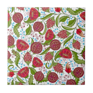 Bonito padrão floral fresco de verão