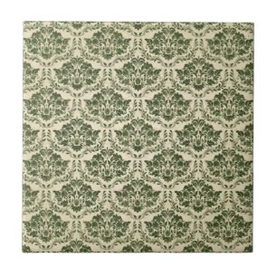 Bonito Padrão Floral Verde - Vintage