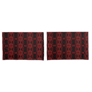 Bonito padrão nativo americano vermelho e preto