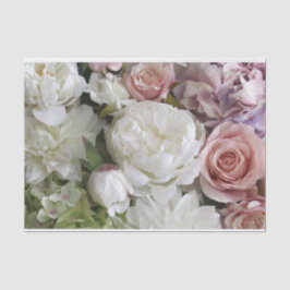 Bonito papel floral branco e pêssego