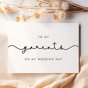 Bonito Para meus pais no meu cartão de dia de cas