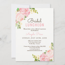 Bonito Pink Peony Bridal Lunchey Convites