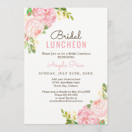 Bonito Pink Peony Bridal Lunchey Convites