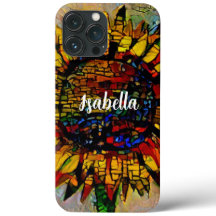 Bonito pintura de girassol Abstrato