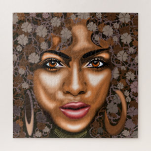 Bonito pintura de Quebra-cabeça de Cabelo Flor